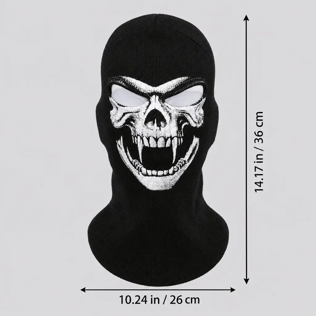 EKON Fanged Skull Knit Balaclava