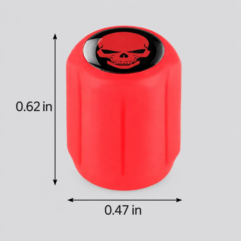 EKON Glow Skull Motorcycle Valve Caps – 4-Pack
