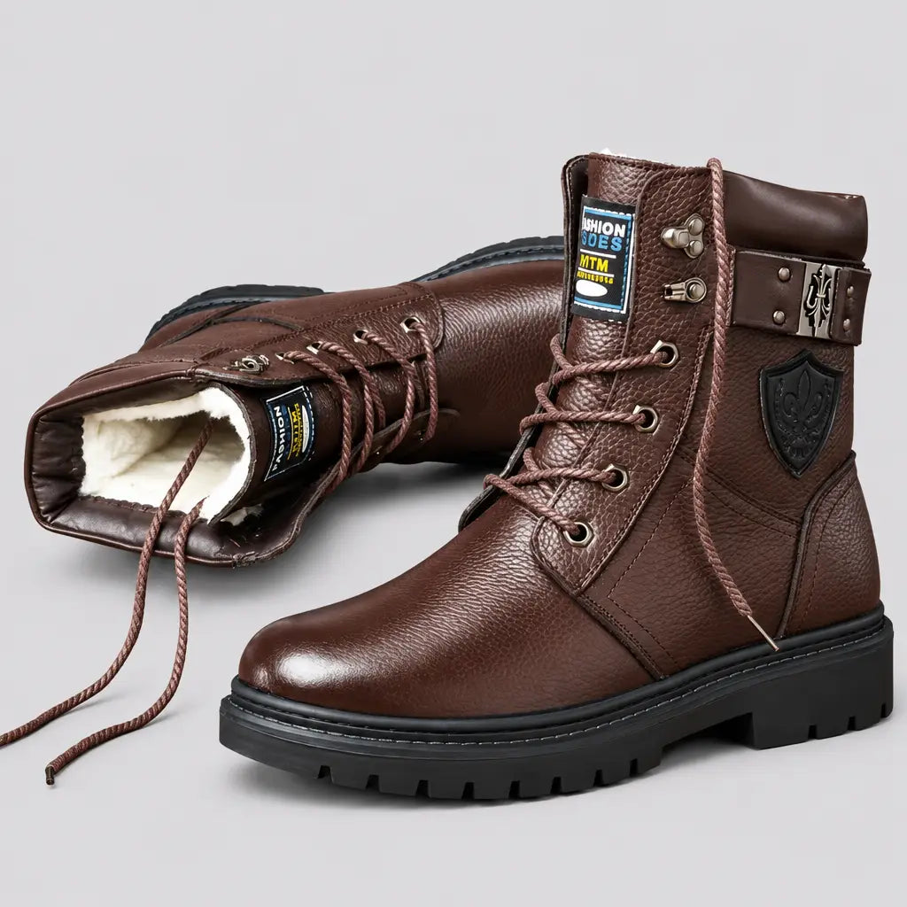 EKON Ironcrest Fleece-Lined Lace-Up Boots