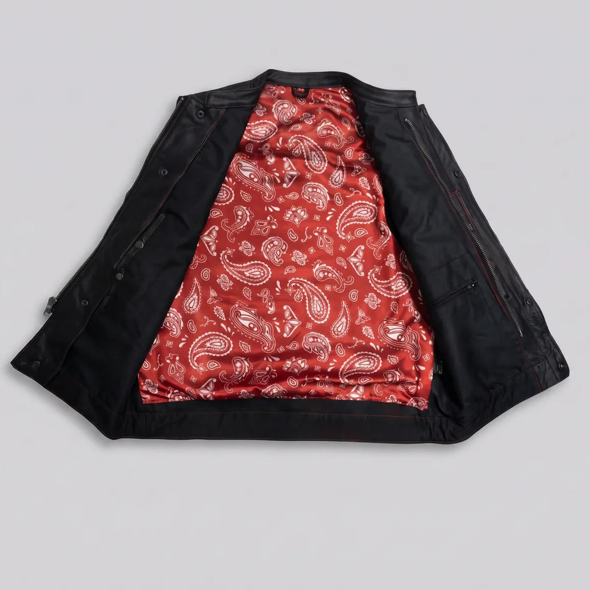 EKON Redline Leather Moto Vest