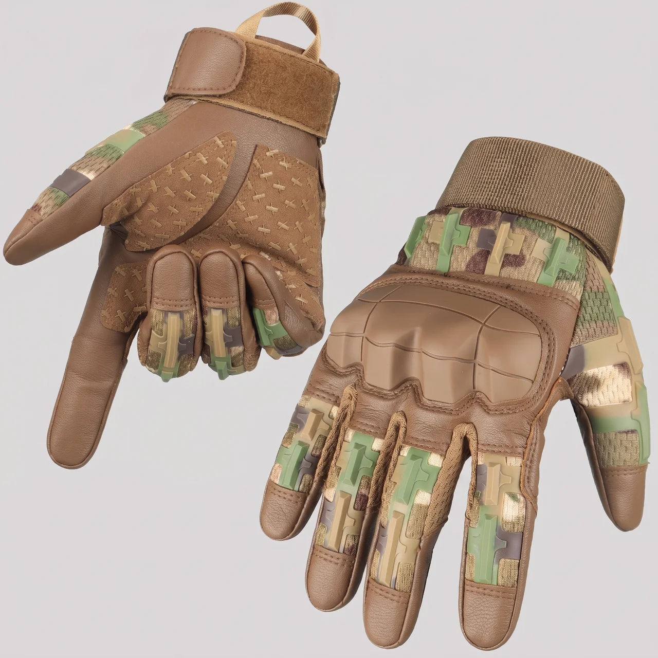 EKON Cross-Panel Armored Gloves Camouflage