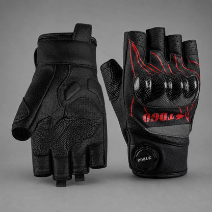 EKON Breathable Fingerless Riding Gloves Black