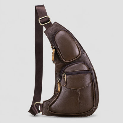 EKON RouteSling Leather Crossbody Bag Vintage Brown Leather