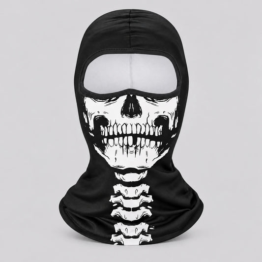 EKON Skull Print Riding Balaclava Skeleton