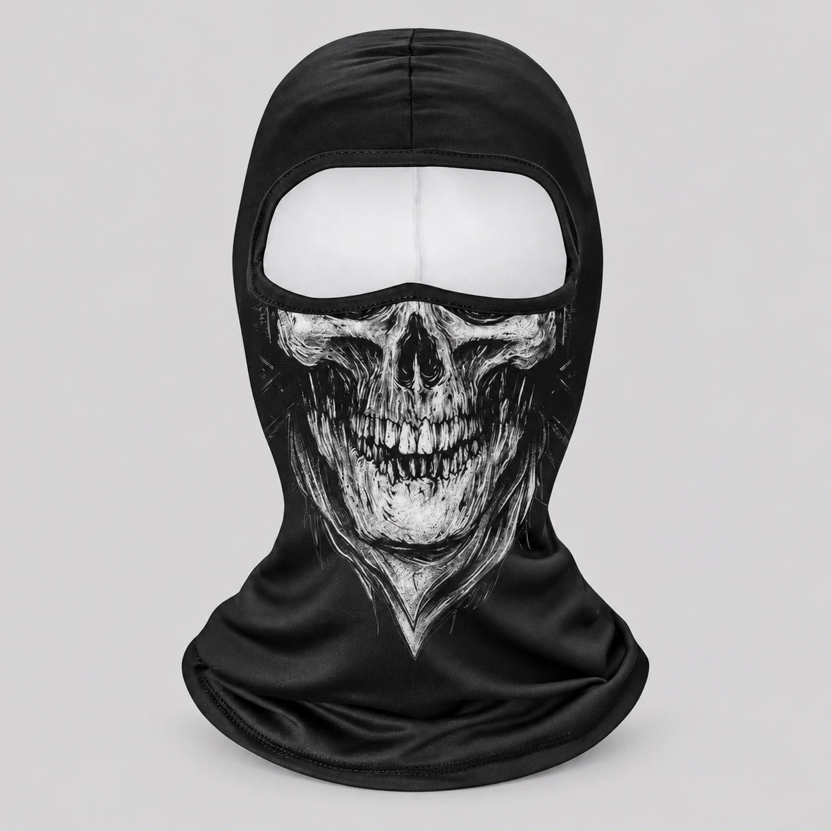 EKON Skull Print Riding Balaclava Dark Skull