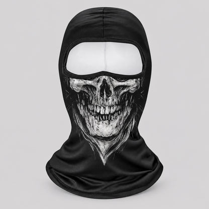 EKON Skull Print Riding Balaclava Dark Skull