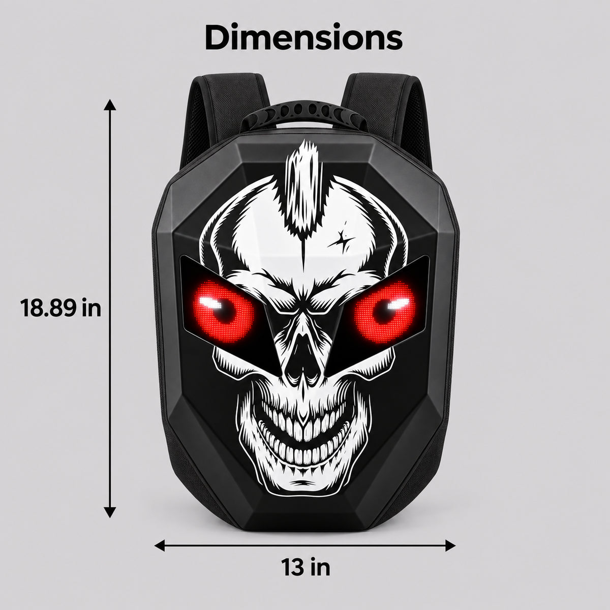 EKON LED Eye Hard-Shell Riding Backpack