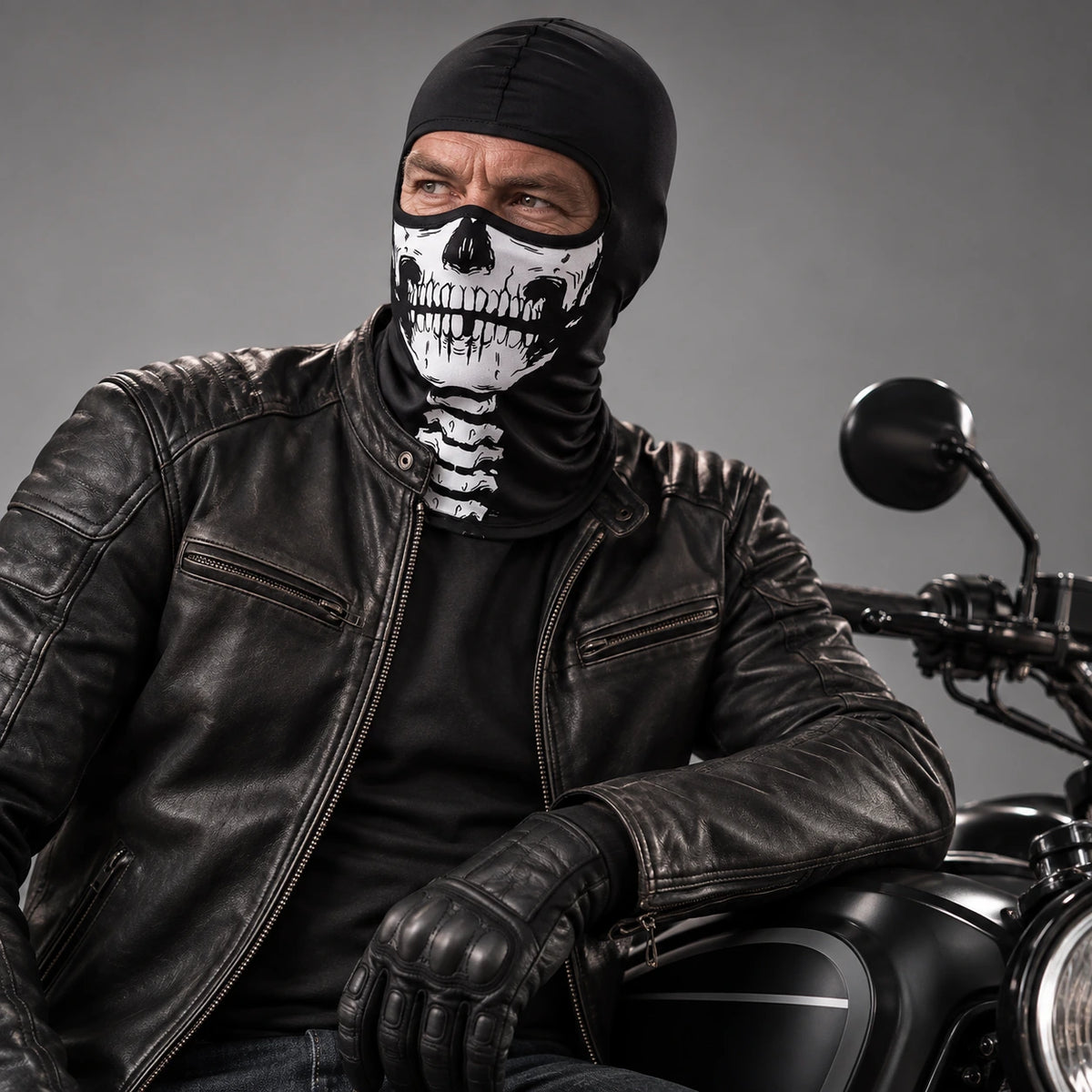 EKON Skull Print Riding Balaclava