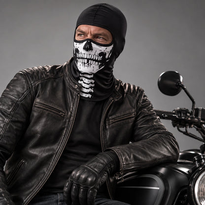 EKON Skull Print Riding Balaclava