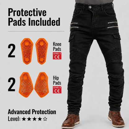 EKON Black Shield Riding Pants