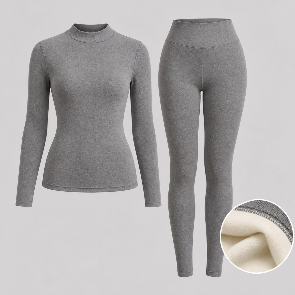 EKON Women’s Fleece-Lined Thermal Underwear Set