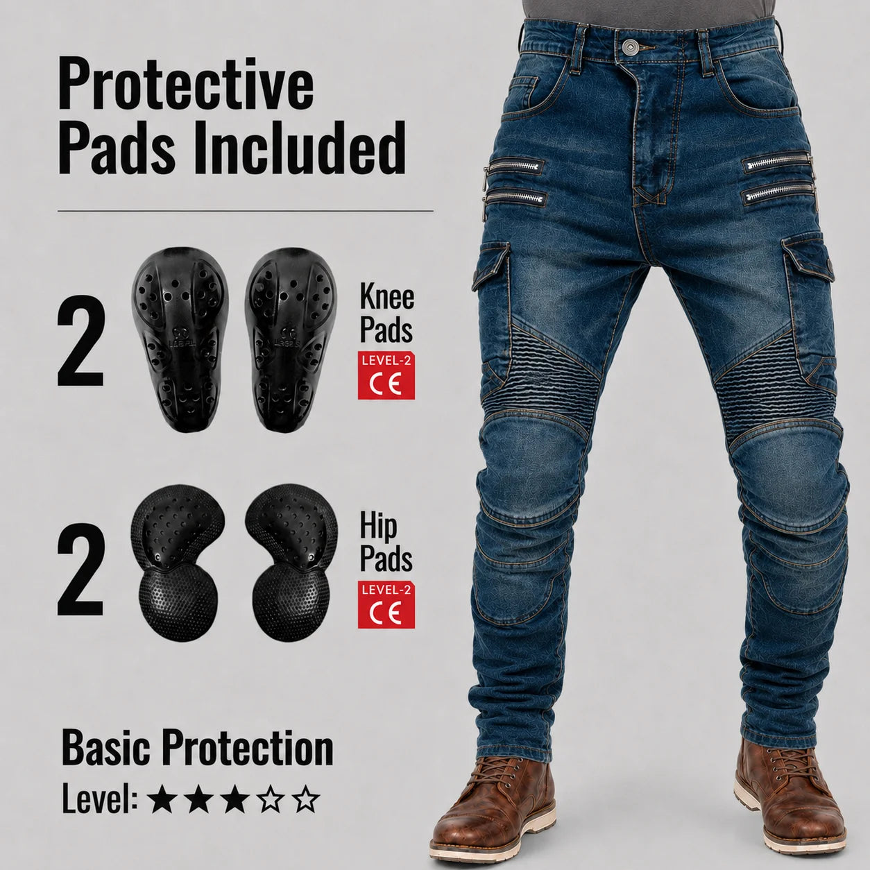 EKON Blue Shield Riding Pants