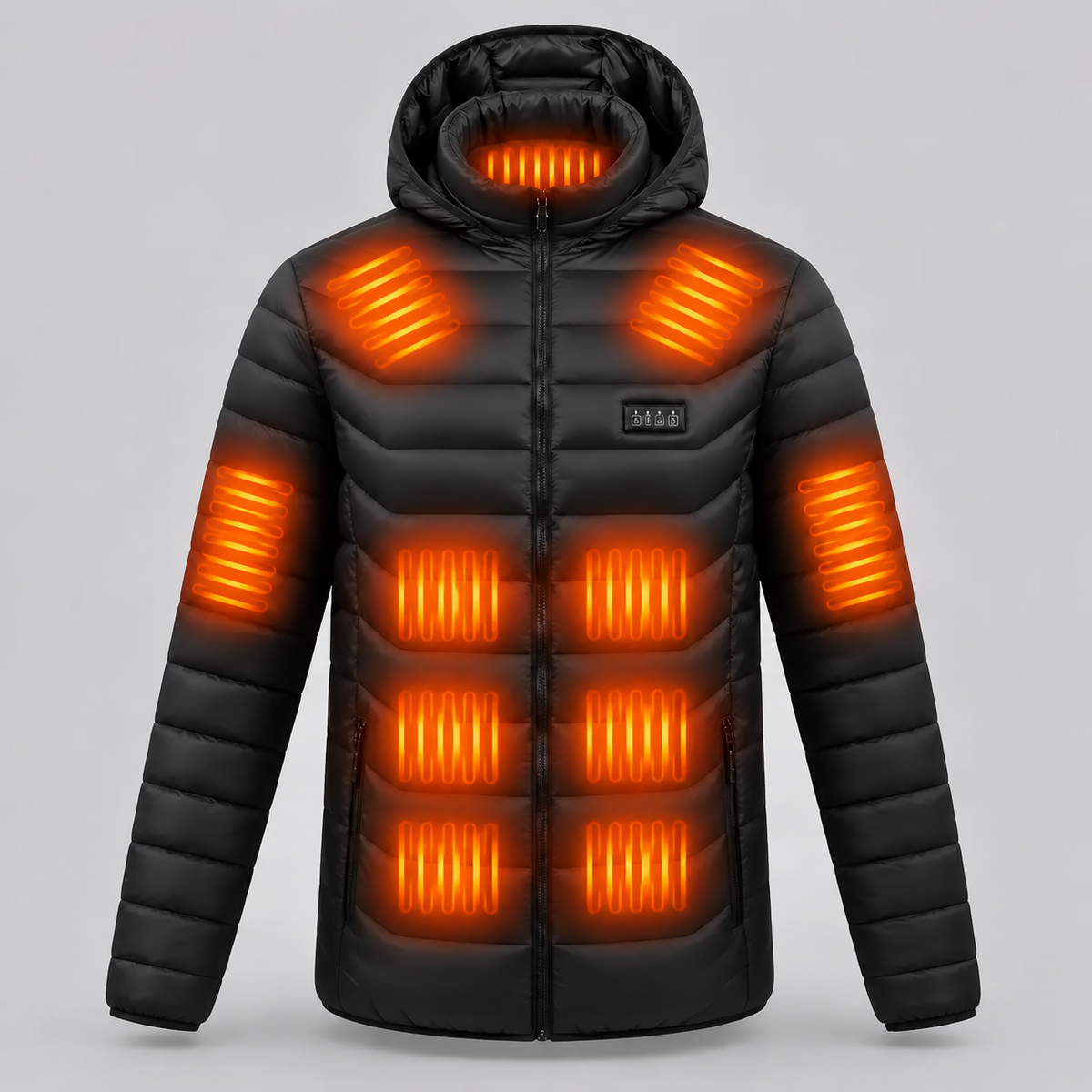 EKON Contour-Quilted 21-Zone Heated Hooded Jacket XXL (44US)