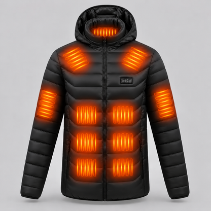 EKON Contour-Quilted 21-Zone Heated Hooded Jacket XXL (44US)