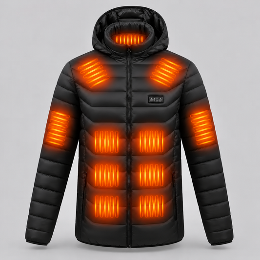 EKON Contour-Quilted 21-Zone Heated Hooded Jacket XXL (44US)