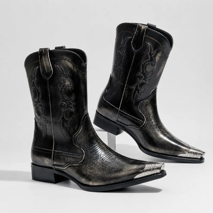 EKON Flame Western Rider Boots Gray