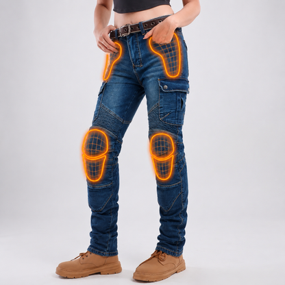 EKON Women’s Aramid-Lined Cargo Riding Jeans