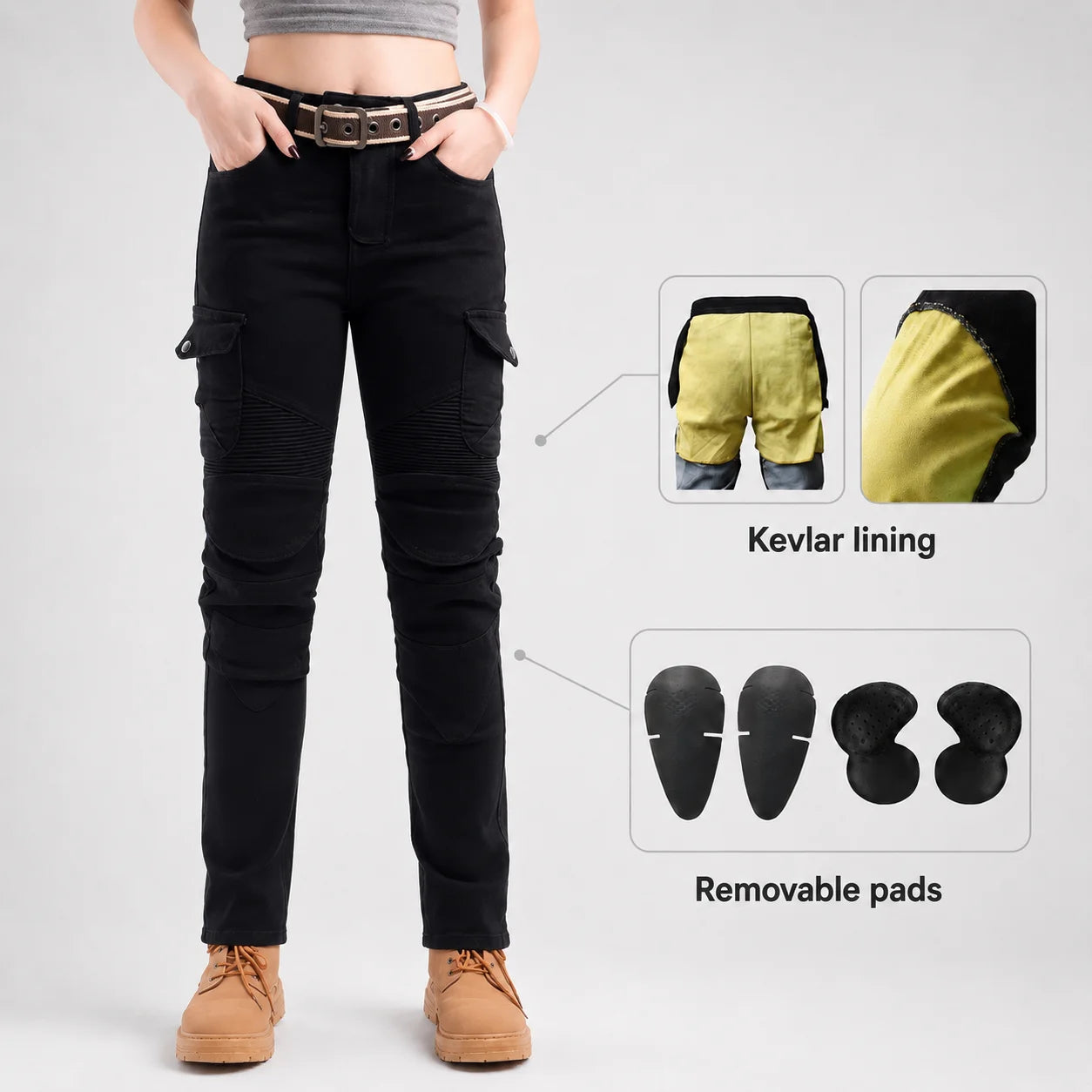 EKON Women’s RoadGuard Aramid Riding Jeans