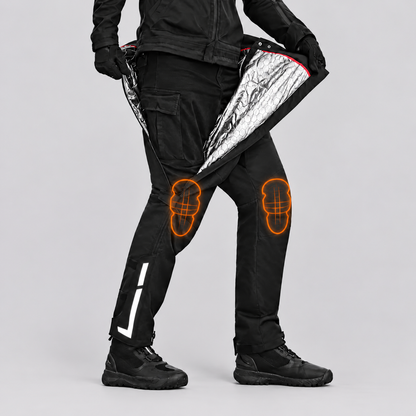 EKON Heated Motorcycle Overpants with Knee Armor