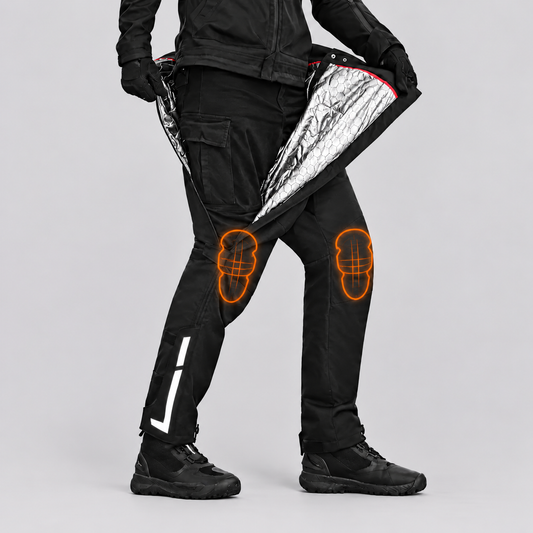 EKON Heated Motorcycle Overpants with Knee Armor