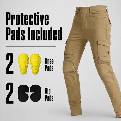EKON GuardFlex Cargo Riding Jeans Khaki