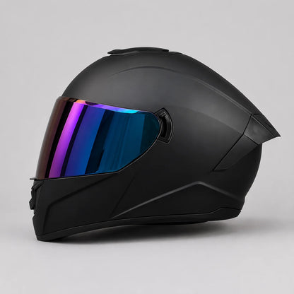 EKON Blue Accent Full-Face Helmet