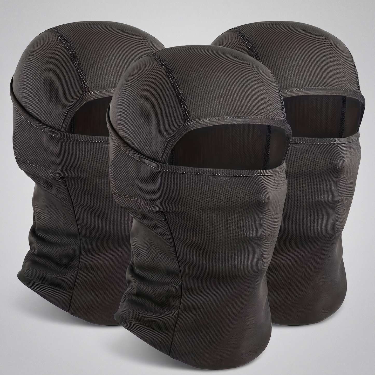 EKON Breathable Full Face Motorcycle Balaclava 3-Pack Black 3-Pack