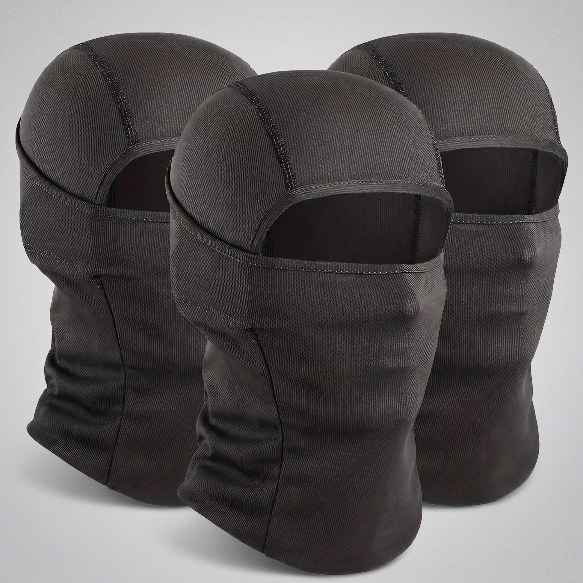 EKON Breathable Full Face Motorcycle Balaclava 3-Pack Black 3-Pack