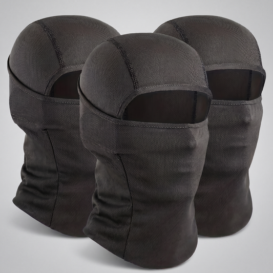 EKON Breathable Full Face Motorcycle Balaclava 3-Pack Black 3-Pack