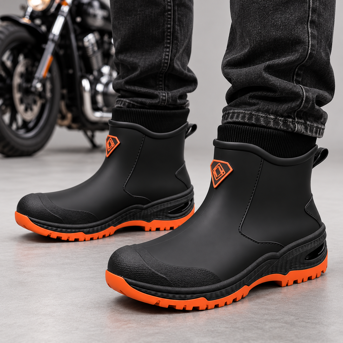 EKON Winter Fleece-Lined Ankle Rain Boots