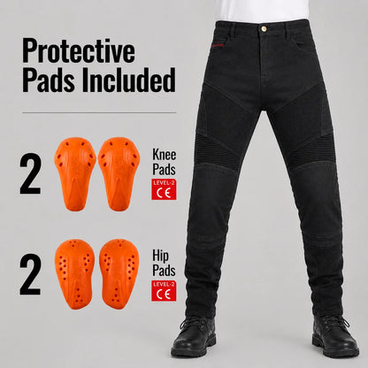EKON ComfortMesh Armored Riding Jeans Black
