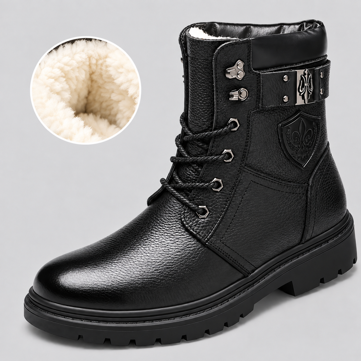 EKON Ironcrest Fleece-Lined Lace-Up Boots