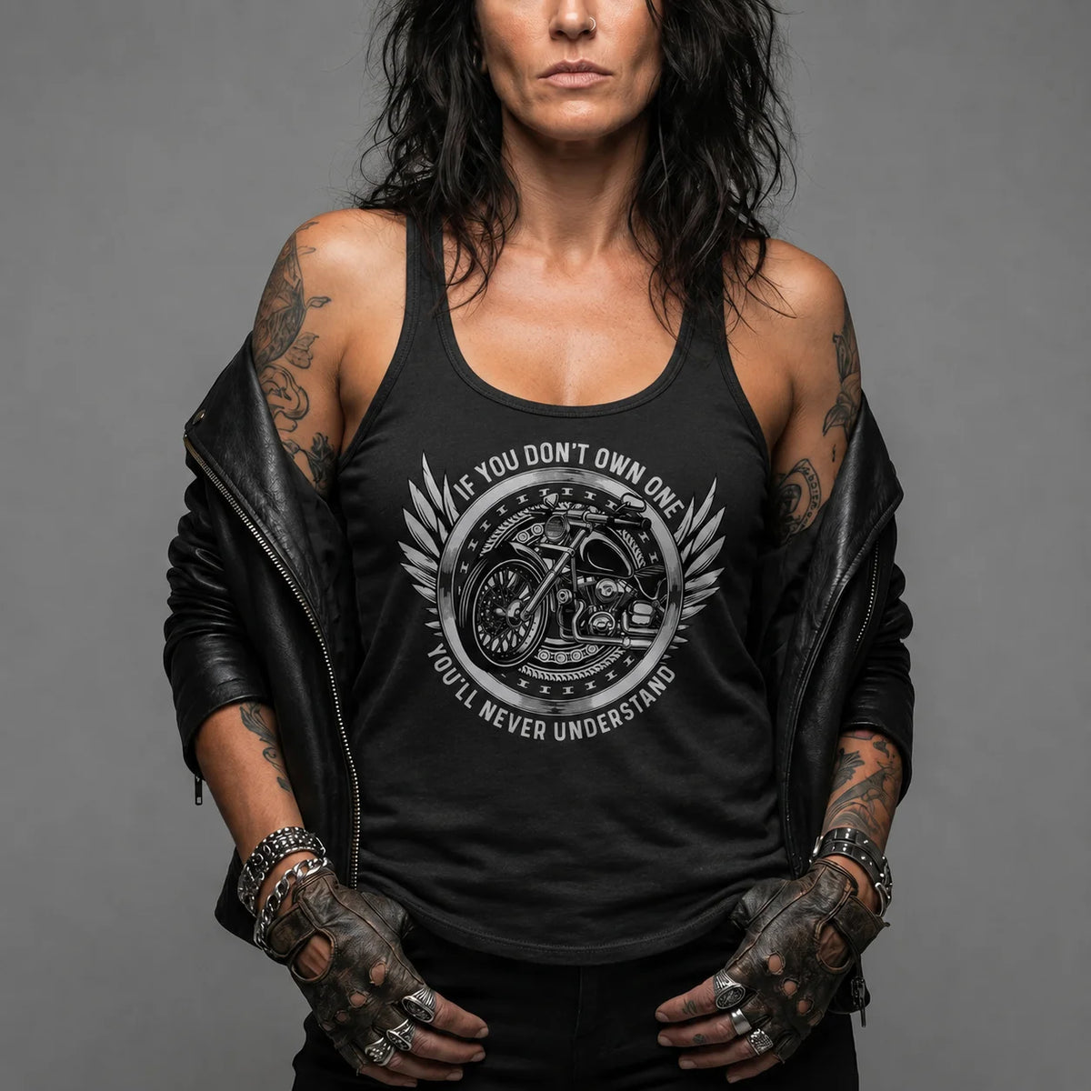 EKON Winged Moto Graphic Tank Top