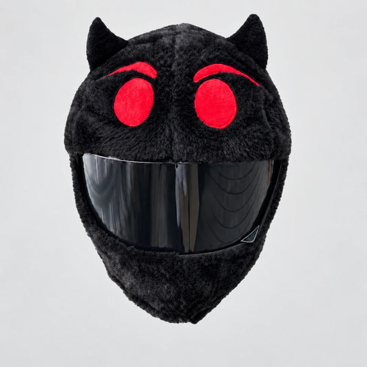 EKON Red-Eye Cat Plush Helmet Cover