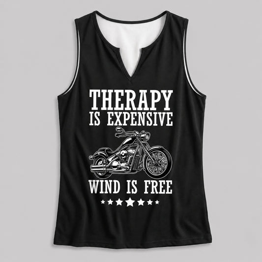 EKON V-Neck Moto Tank Top