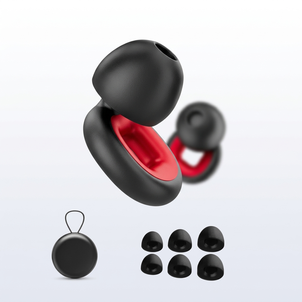 EKON Ride Earplugs Black Red