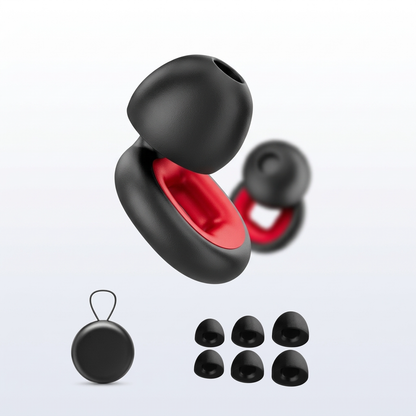 EKON Ride Earplugs Black Red