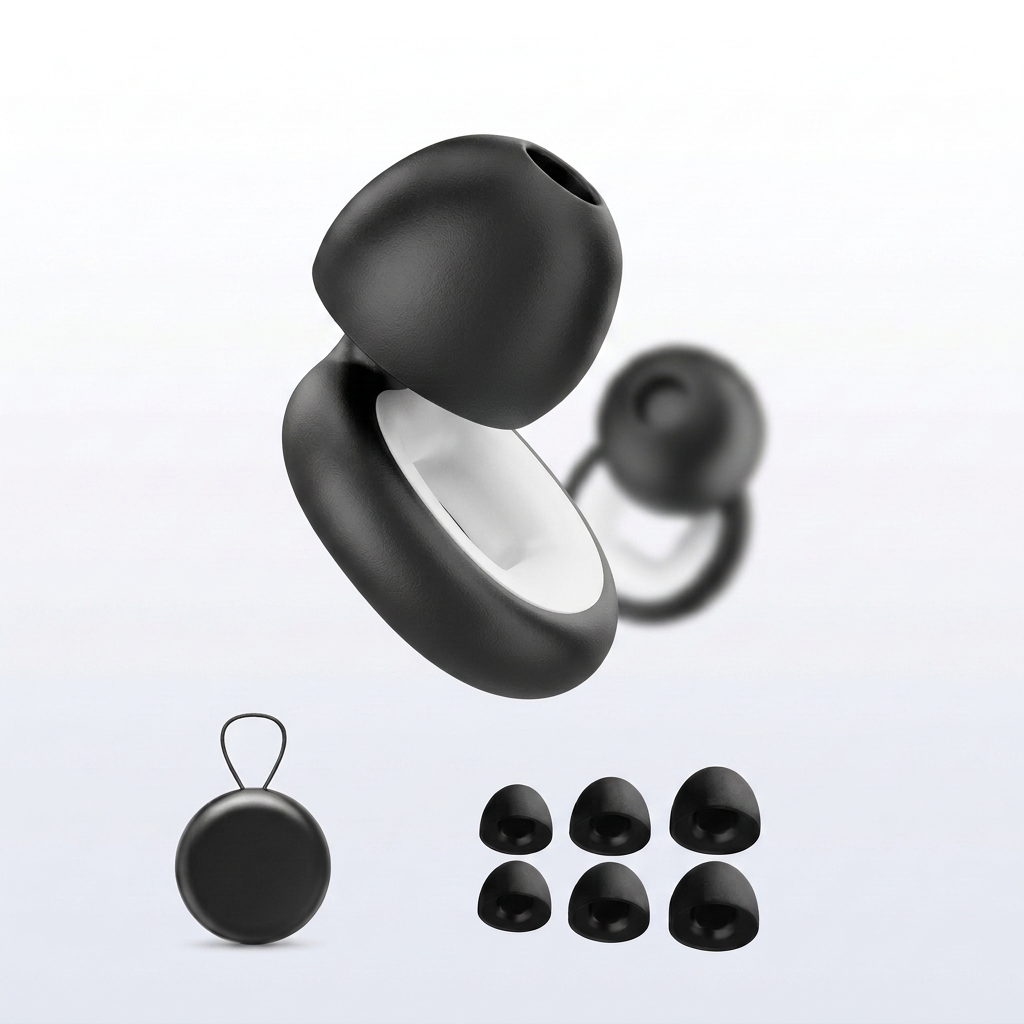 EKON Ride Earplugs Black White