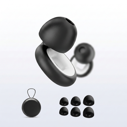 EKON Ride Earplugs Black White