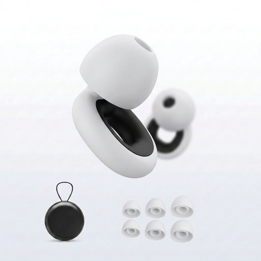 EKON Ride Earplugs White Black