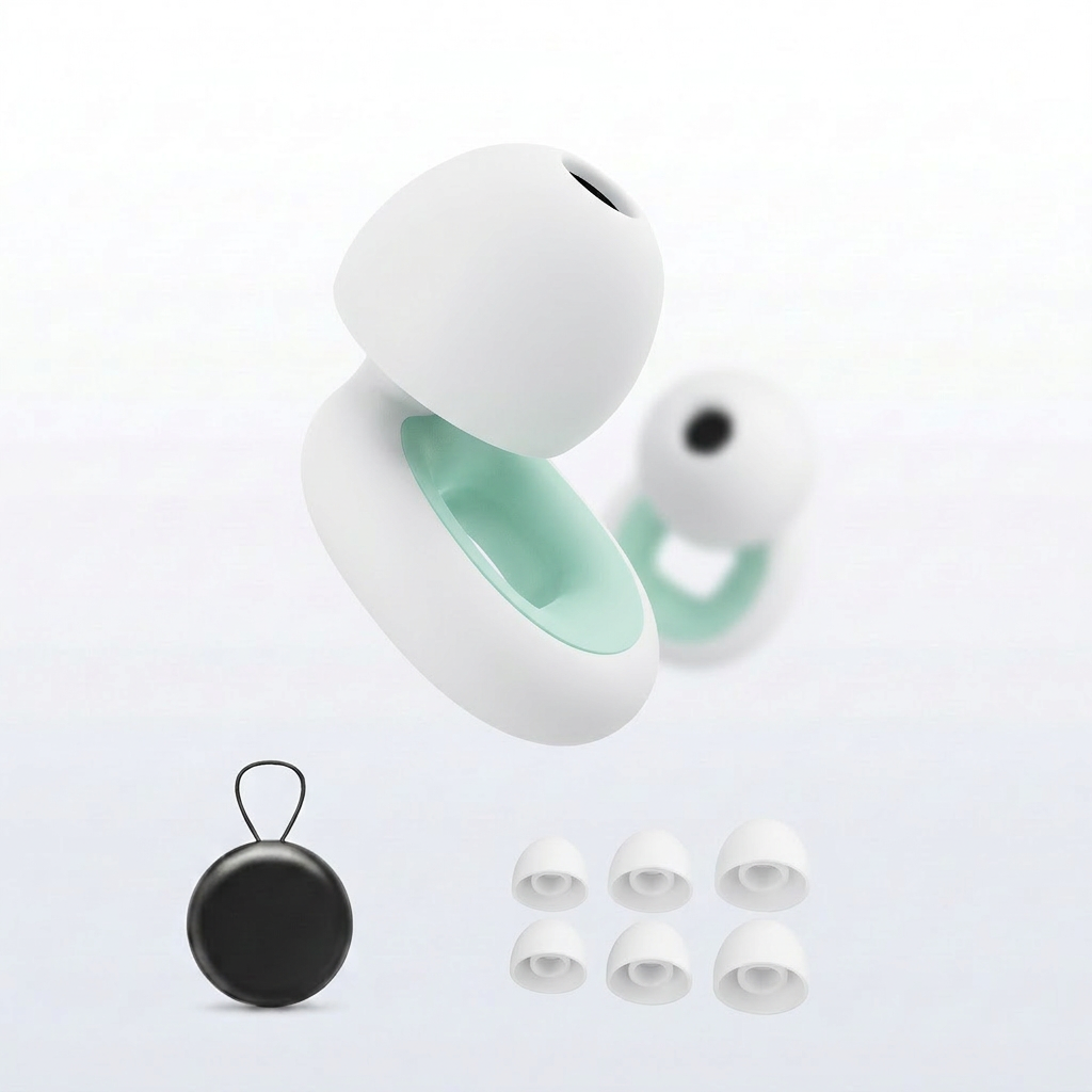 EKON Ride Earplugs White Green