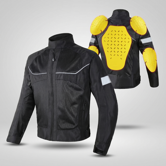 EKON Breathable Motorcycle Jacket Black