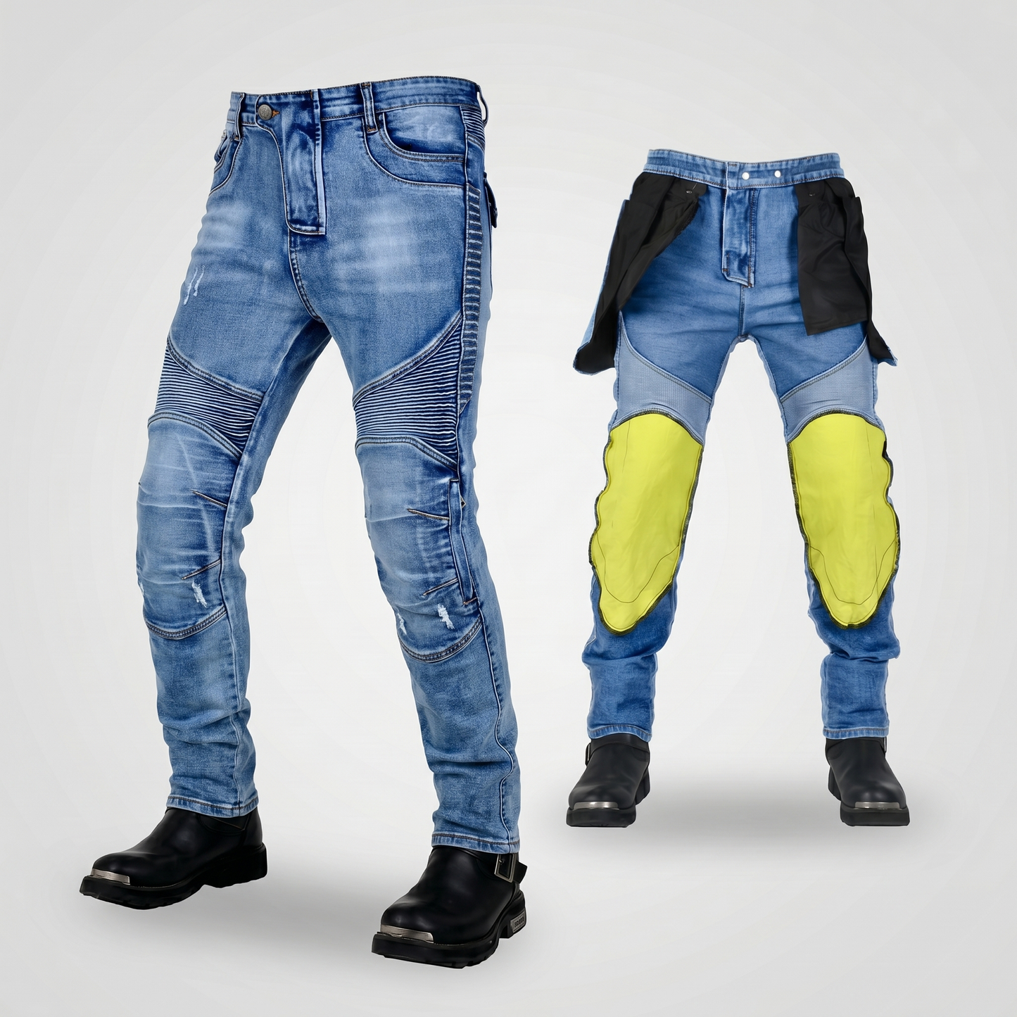 EKON Kevlar Reinforced Riding Jeans Blue