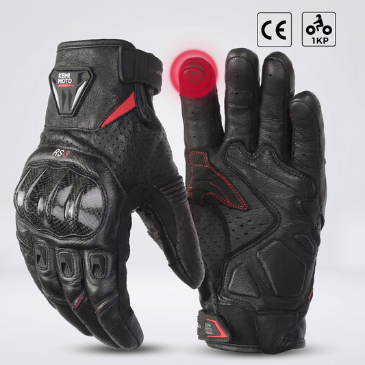 EKON Breathable Carbon Riding Gloves Black