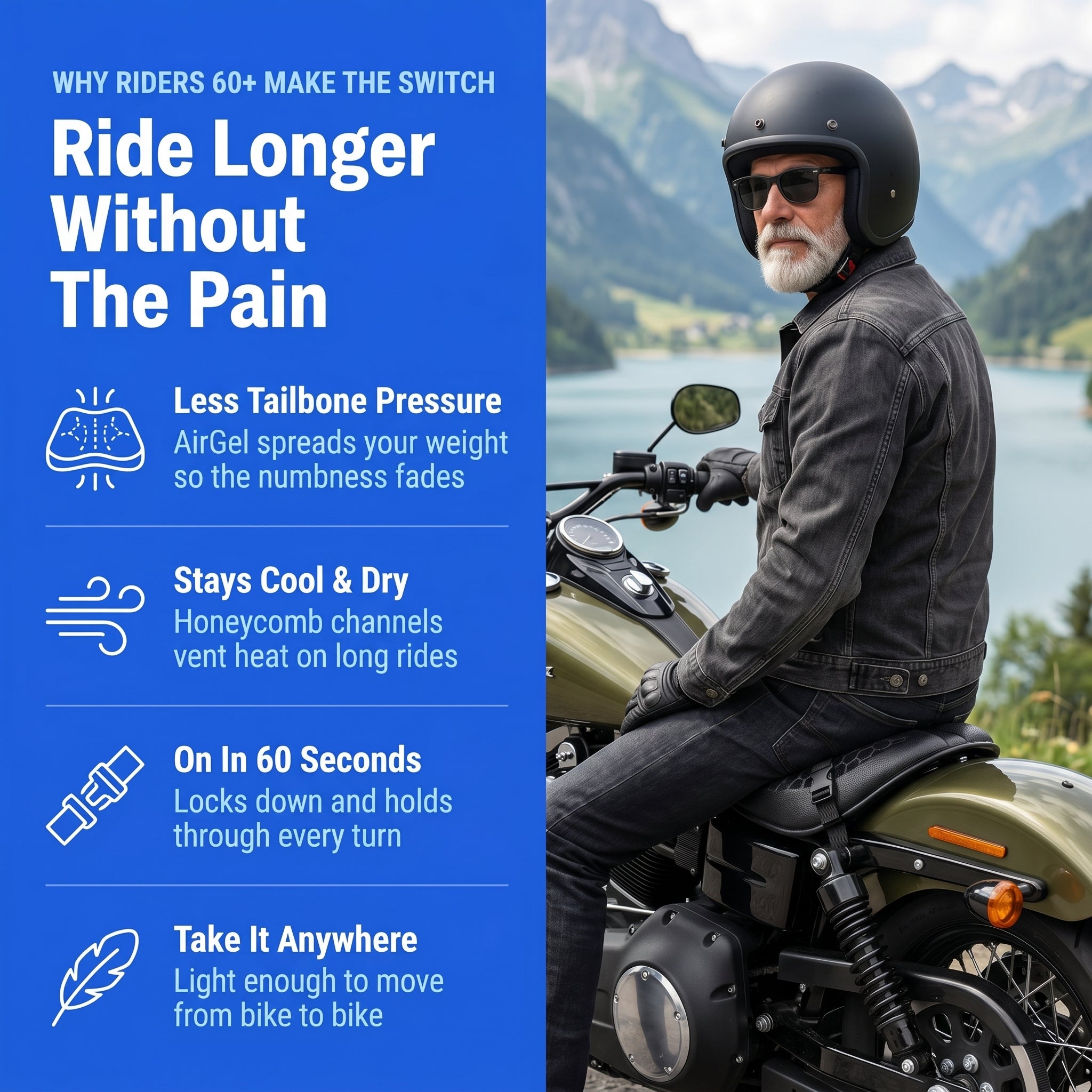 Ride longer without the pain