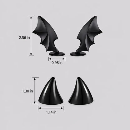 EKON Demon Wing & Horn Helmet Decorations