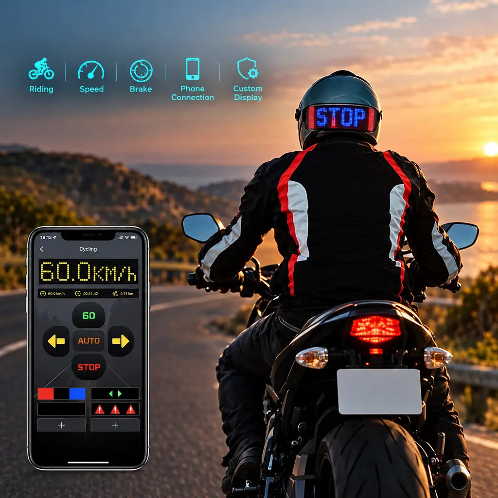 EKON 4-in-1 Smart LED Helmet Display