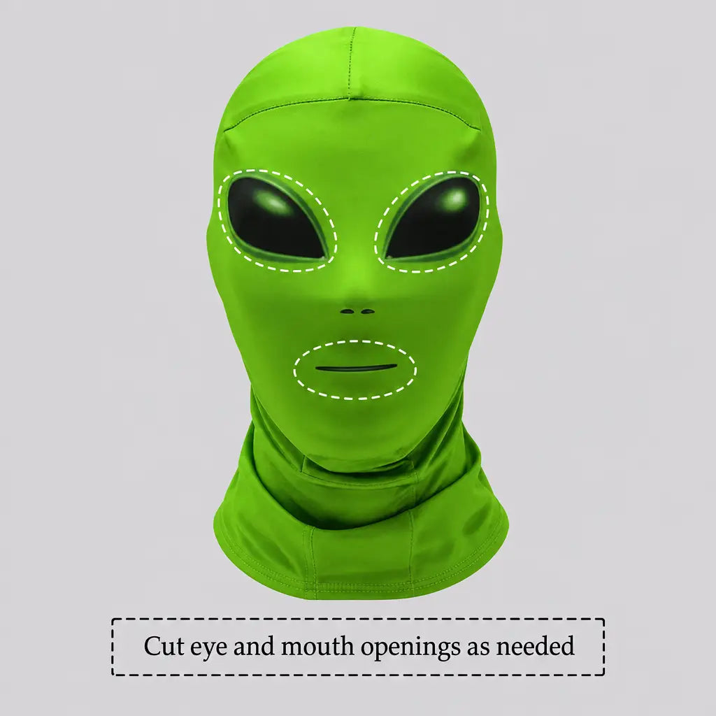 EKON Green Alien Full-Face Mask