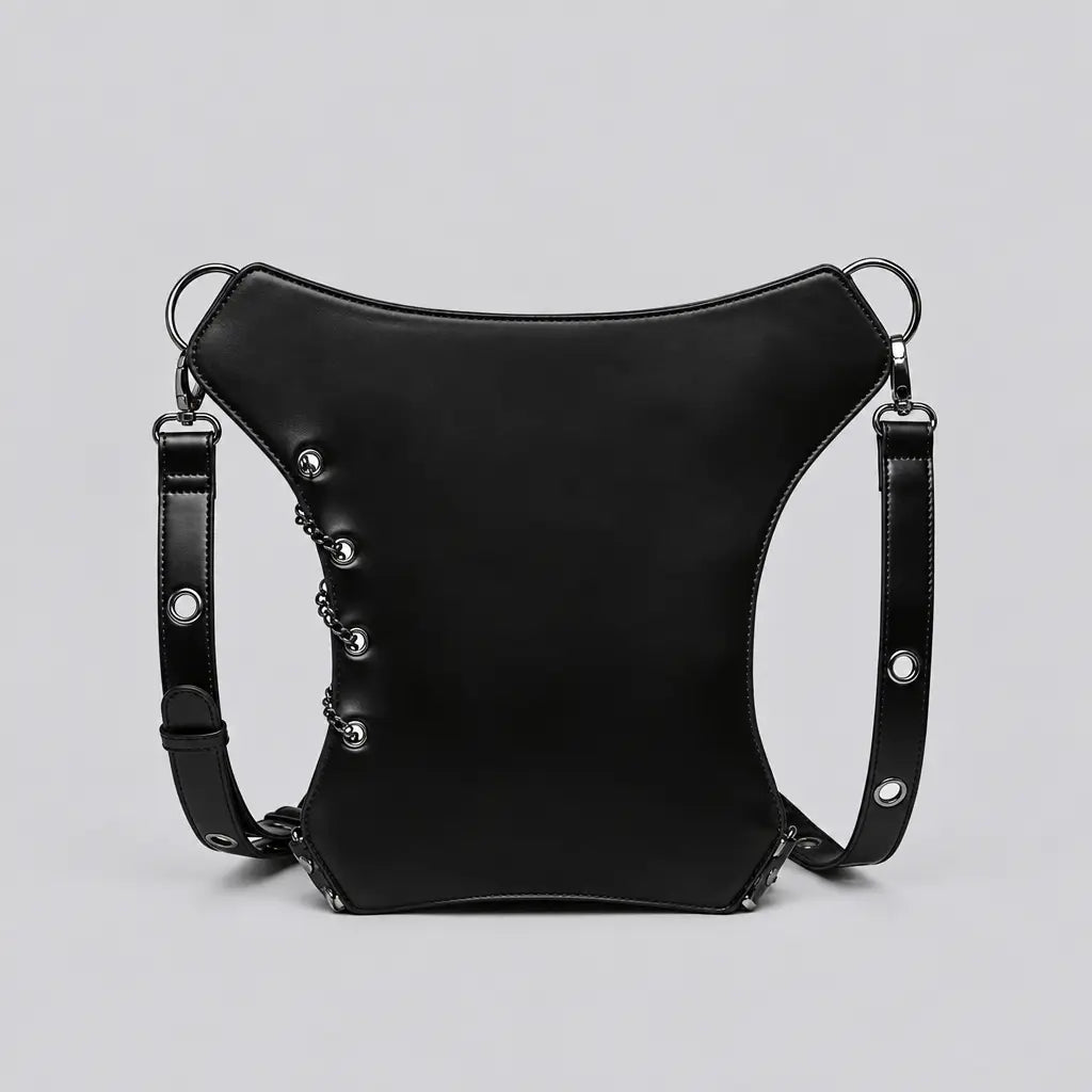 EKON Skull Punk Convertible Leg & Shoulder Bag