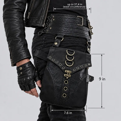EKON Steampunk Double-Pouch Waist & Leg Bag